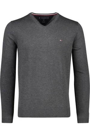 Tommy Hilfiger Pullover donkergrijs v-hals