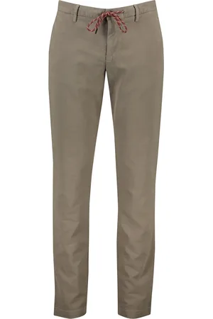 Alberto Katoenen broek effen slim fit jump