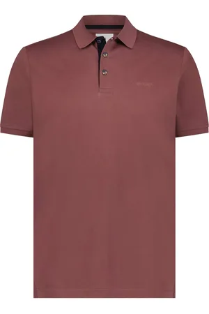 State of art Poloshirt wijde fit roze effen katoen
