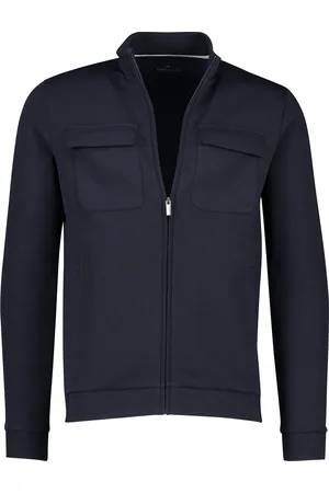 Portofino Navy vest opstaande kraag rits uni