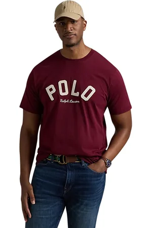 Ralph Lauren T-shirt effen rood tekst Big&Tall