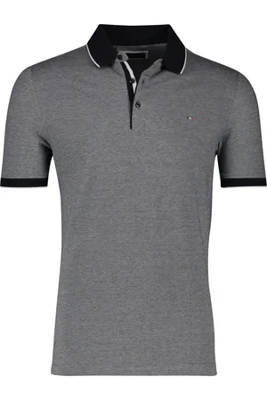 Portofino Polo normale fit met zwarte details effen katoen