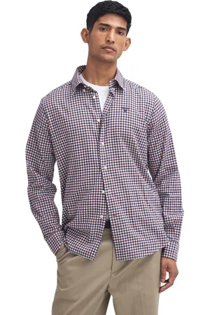 Barbour Casual overhemd Tailored Fit blauw geruit