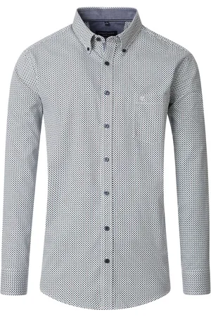 Casa Moda Casual Fit overhemd geprint borstzak