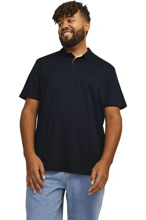 Jack&amp;jones Polo Plus Size effen katoen