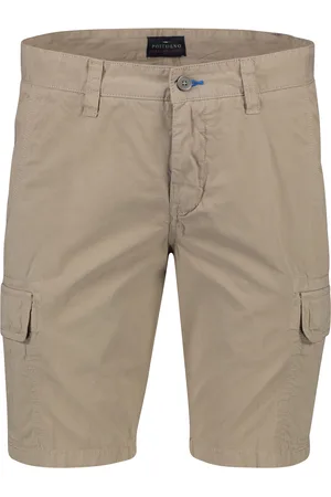 Portofino Katoenen lichtbruine bermuda slim fit Mane Latina