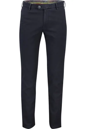Meyer Tokyo pantalon katoen effen slim fit