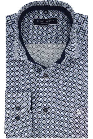 Casa Moda Overhemd Comfort Fit geprint borstzak