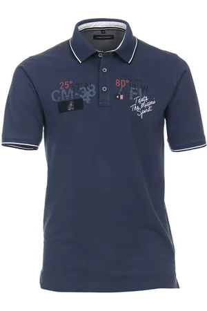 Casa Moda Polo normale fit geprint katoen