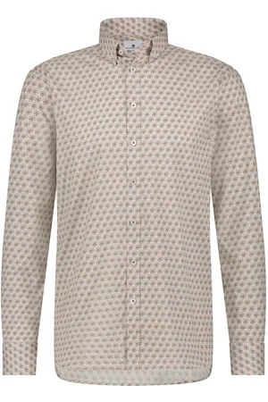 State of art Casual overhemd wijde fit geprint katoen