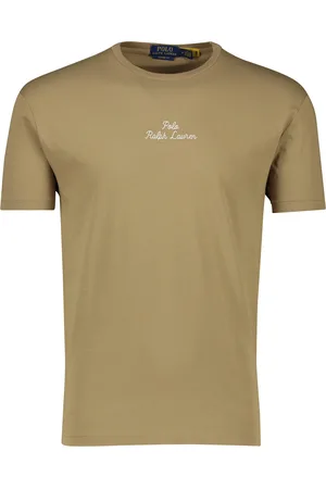 Ralph Lauren T-shirt bruin classic fit effen met print