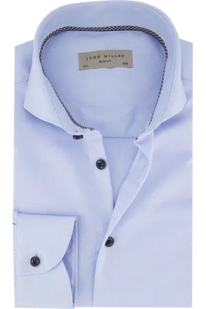 john miller Overhemd lichtblauw slim fit extra lange mouwen