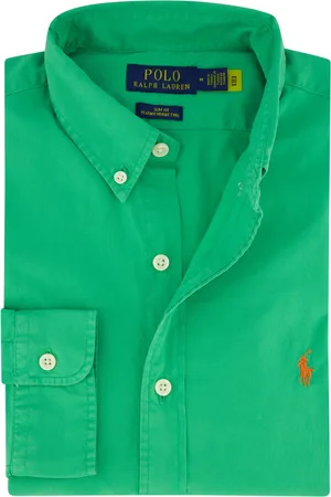 Ralph Lauren Casual overhemd slim fit effen katoen witte knopen