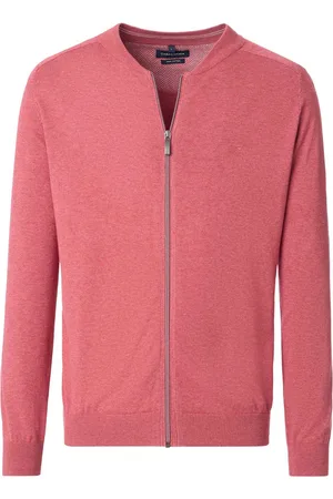 Casa Moda Vest katoen ronde hals wijde fit
