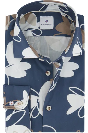 Blue Industry Overhemd met bloemen