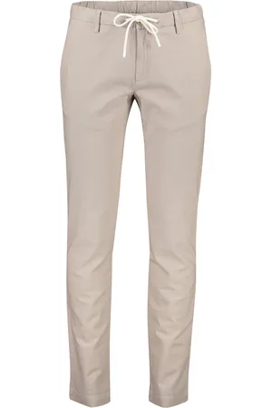 Alberto Katoenen chino Jump slim fit effen zonder omslag