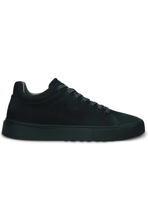 Blackstone Sneakers effen rubber en leer