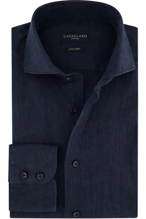 Cavallaro Napoli Slim fit overhemd linnen