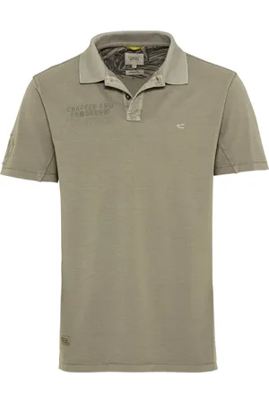 Camel Active Poloshirt korte mouw wijde fit effen katoen