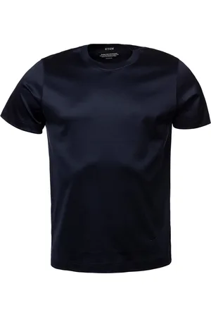 Eton Filo di Scozia T-shirt effen slim fit
