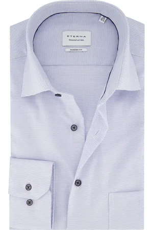 ETERNA Modern Fit strijkvrij overhemd borstzak