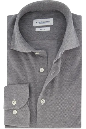 Profuomo Overhemd gemêleerd knitted