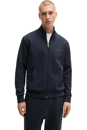 HUGO BOSS BOSS vest Skaz rits effen katoen zakken