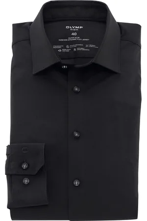 Olymp Overhemd mouwlengte 7 No. 6 super slim fit effen katoen