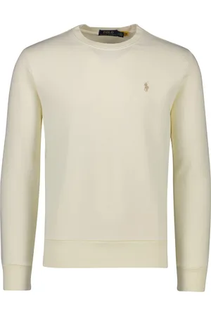 Ralph Lauren 100% katoenen sweater ronde hals ecru effen