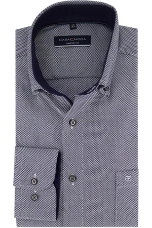 Casa Moda Overhemd Comfort Fit navy geprint