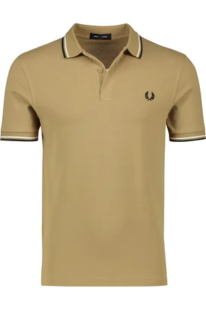 Fred Perry Polo normale fit bruin effen katoen 100%