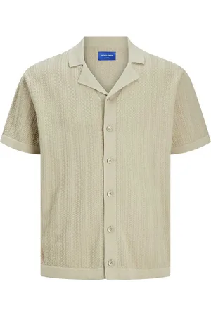 Jack&amp;jones Overhemd Plus Size korte mouw knitted