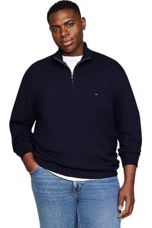 Tommy Hilfiger Katoenen trui Big&Tall navy normale fit
