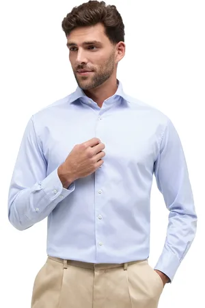 ETERNA Overhemd blauw modern fit katoen