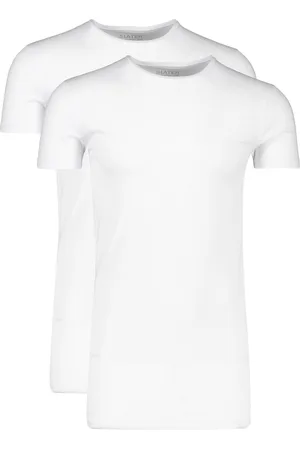 Slater T-shirt extra long fit katoen ronde hals 2-pack