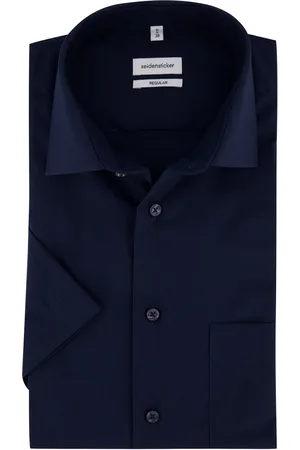 Seidensticker Overhemd korte mouw Regular navy