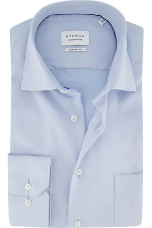 ETERNA Comfort fit overhemd blauw geprint