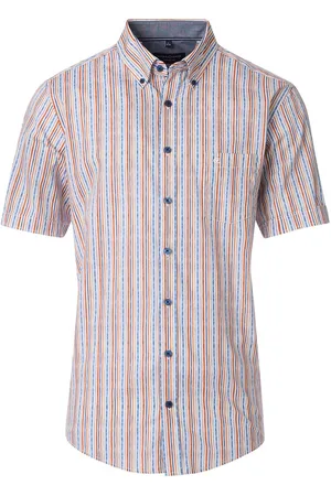 Casa Moda Overhemd gestreept Casual Fit borstzak