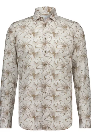 Blue Industry Overhemd taupe print