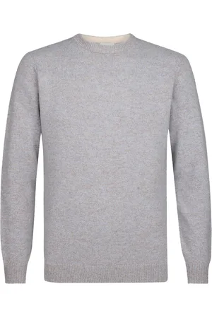 Profuomo Trui ronde hals blauw wol