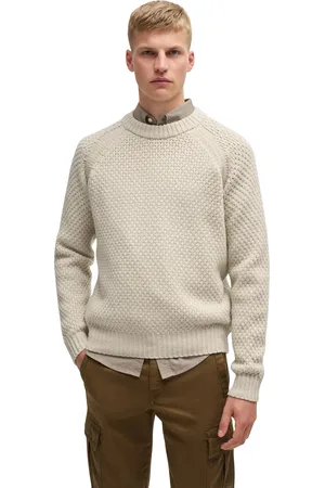 HUGO BOSS Boss Orange trui Armstrong wol grof gebreid