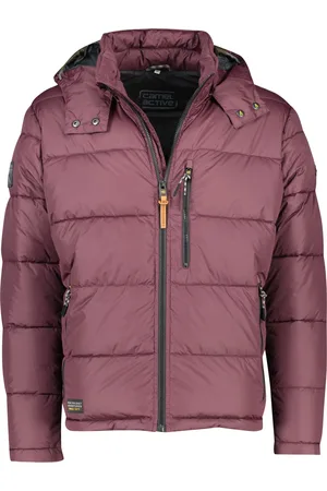 Camel Active Winterjas effen rits wijde fit afneembare capuchon