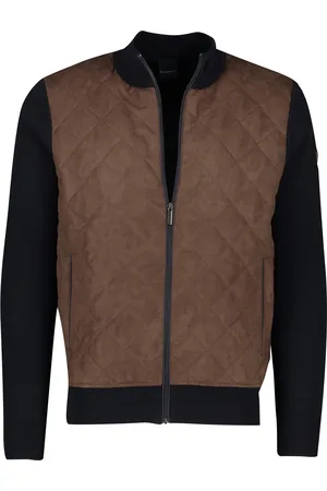 Bugatti Vest donkerblauw en wijde fit katoen