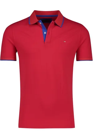 Portofino Polo normale fit met details effen katoen
