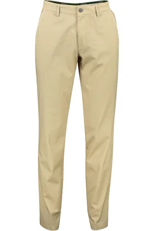 M.E.N.S. Broek effen chino katoen wijde fit