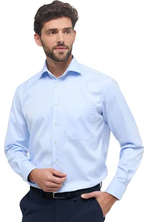 ETERNA Shirt met borstzak effen