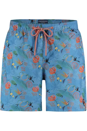 A fish named fred Zwembroek geprint slim fit