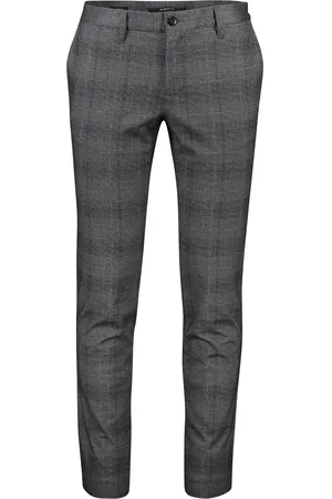 Alberto Katoenen chino geruit slim fit Jersey
