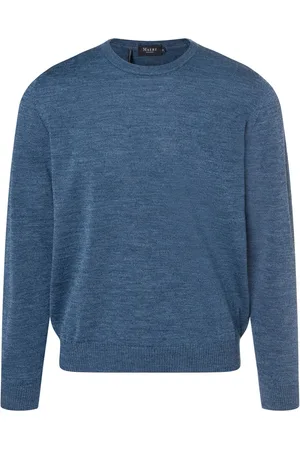 Maerz Pullover blauw ronde hals