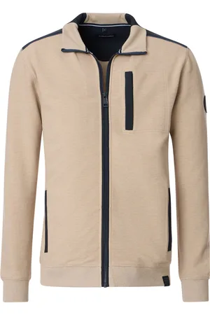 Casa Moda Vest effen wijde fit katoen